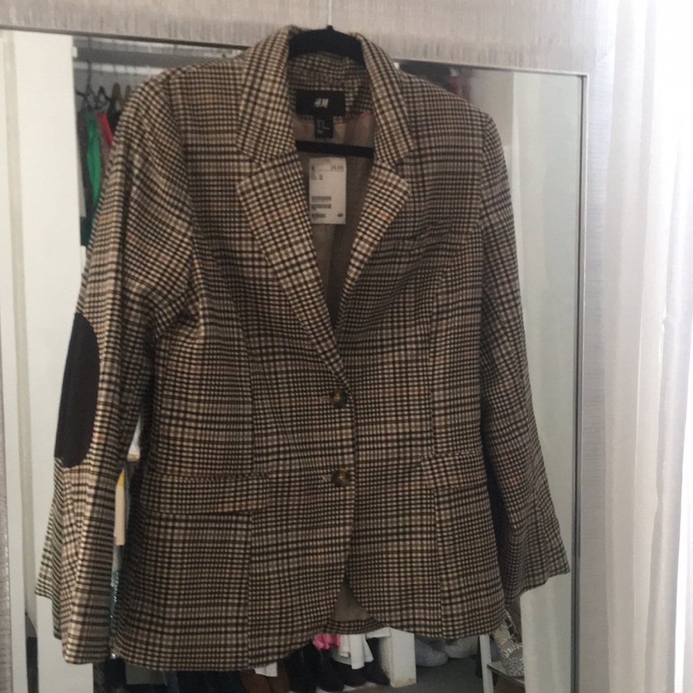 H&M Brown plaid Jacket